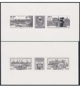 DDR - Schwarzdrucke Briefmarkenausstellungen