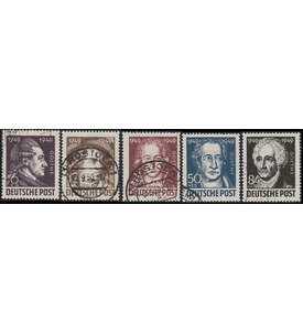 Deutsche Gebiete bis 1949 gestempelt ber 100 Werte mit SBZ Nr. 234-238