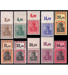 Dt. Reich Germania Nr. 84-93 II vom Oberrand postfrisch