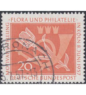 BRD Nr. 254 gestempelt Briefmarkenausstellung 1957