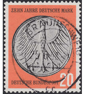 BRD Nr. 291 gestempelt 10 Jahre Deutsche Mark
