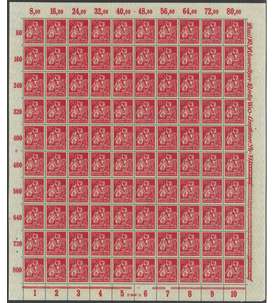 Deutsches Reich Nr. 166 postfrisch ** Originalbogen