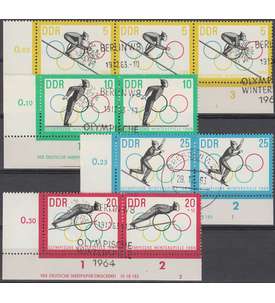 DDR Nr. 1000-1003 DV gestempelt Druckvermerk