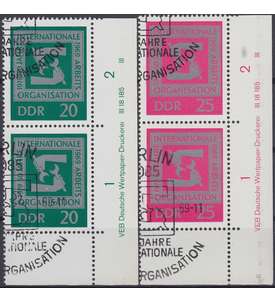 DDR Nr. 1517-1518 DV gestempelt Druckvermerk