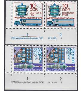 DDR Nr. 2316-2317 DV gestempelt Druckvermerk