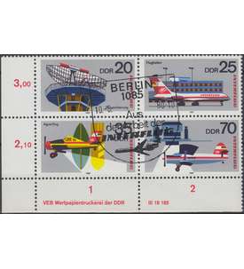 DDR Nr. 2516-2519 DV gestempelt Druckvermerk