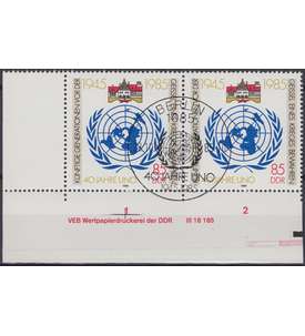 DDR Nr. 2982 DV gestempelt Druckvermerk