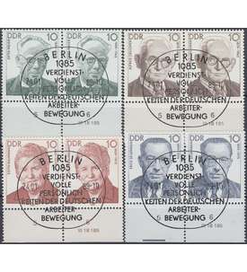 DDR Nr. 3222-3225 DV gestempelt Druckvermerk