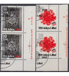 DDR Nr. 3322-3323 DV gestempelt Druckvermerk
