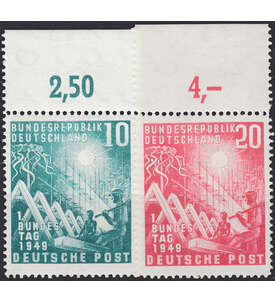 BRD Nr. 111-112 postfrisch  Deutscher Bundestag  Oberrandsatz