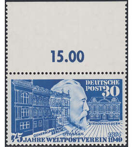BRD Nr. 116 postfrisch  Heinrich von Stephan  Oberrandmarke