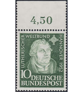 BRD Nr. 149 postfrisch  Martin Luther  Oberrandmarke