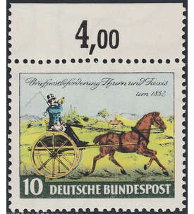 BRD Nr. 160 postfrisch 100 J. Briefmarken v. T u. T Oberrandmarke