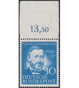 BRD Nr. 161 postfrisch  Philipp Reis  Oberrandmarke