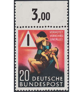 BRD Nr. 162 postfrisch  Unfallverhtung 1953  Oberrandmarke