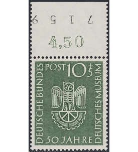 BRD Nr. 163 postfrisch  Deutsches Museum Mnchen  Oberrandmarke