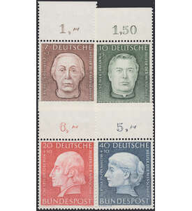 BRD Nr. 200-203 postfrisch Wohlfahrtsmarken 1954 Oberrandsatz