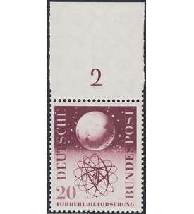 BRD Nr. 214 postfrisch Forschungsfder.-Atommodell Oberrandmarke