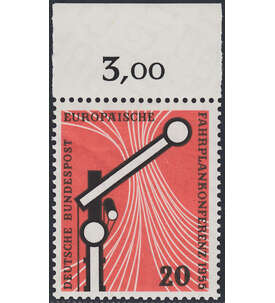 BRD Nr. 219 postfrisch  Europ. Fahrplankonferenz  Oberrandmarke