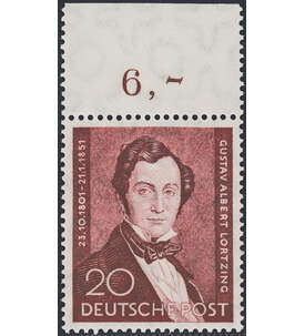Berlin Nr. 74 postfrisch  Albert Lortzing 1951  Oberrandmarke