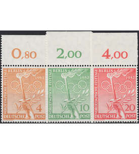 Berlin Nr. 88-90 postfrisch Vorolympische Festtage 1952 Oberrandsatz