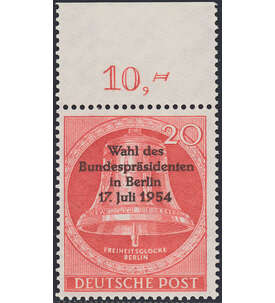 Berlin Nr. 118 postfrisch Wahl d. Bundesprsident 1954 Oberrandmarke