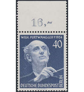 Berlin Nr. 128 postfrisch  Wilhelm Furtwngler 1955  Oberrandmarke