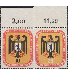 Berlin Nr. 136-137 postfrisch  Bundesrat in Berlin 1956  Oberrandsatz