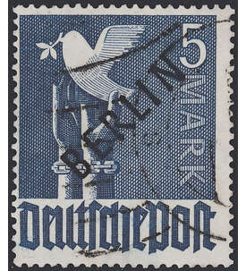 Berlin Nr. 20 gestempelt 5 Mark - Schwarzaufdruck