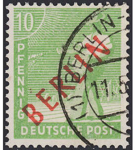Berlin Nr. 24 gestempelt 10 Pfg. - Rotaufdruck