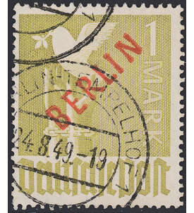 Berlin Nr. 33 gestempelt 1 Mark - Rotaufdruck
