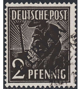 Berlin Nr. 1 gestempelt 2 Pfg. - Schwarzaufdruck geprft