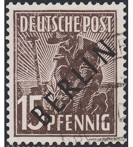 Berlin Nr. 6 gestempelt 15 Pfg. - Schwarzaufdruck geprft
