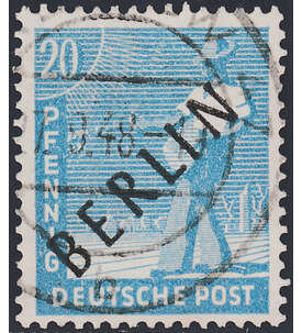 Berlin Nr. 8 gestempelt 20 Pfg. - Schwarzaufdruck geprft