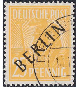 Berlin Nr. 10 gestempelt 25 Pfg. - Schwarzaufdruck geprft