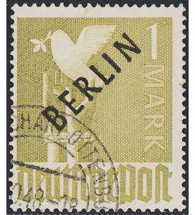 Berlin Nr. 17 gestempelt 1 Mark - Schwarzaufdruck geprft