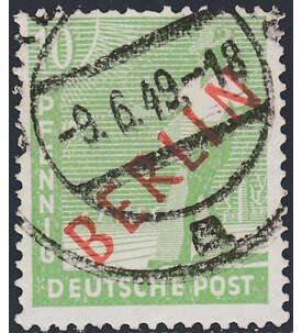 Berlin Nr. 24 gestempelt 10 Pfg. - Rotaufdruck geprft