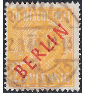 Berlin Nr. 27 gestempelt 25 Pfg. - Rotaufdruck geprft