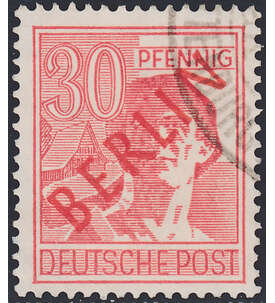 Berlin Nr. 28 gestempelt 30 Pfg. - Rotaufdruck geprft