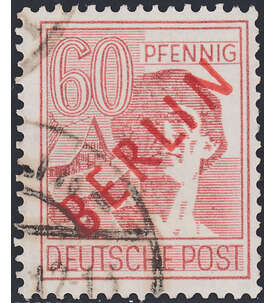 Berlin Nr. 31 gestempelt 60 Pfg. - Rotaufdruck geprft
