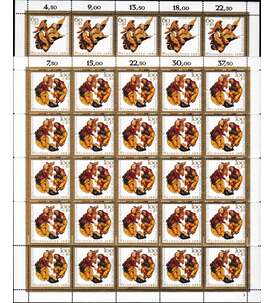 BRD Nr. 1442-1443 postfrisch Bogensatz Weihnachten 1989