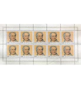 BRD Bund Nr. 2073 postfrisch ** Kleinbogen Johann W. von Goethe 1999
