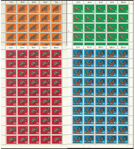 Berlin Nr. 250-253 postfrisch Bogensatz Jugendmarken: Federwild 1965