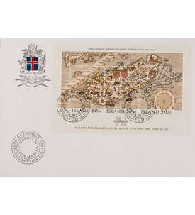 Island Block 12 Ersttagsbrief Briefmarkenausstellung NORDIA 1991