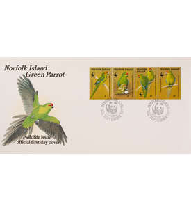 Norfolk Nr. 421-424 FDC Ersttagsbrief WWF Vögel