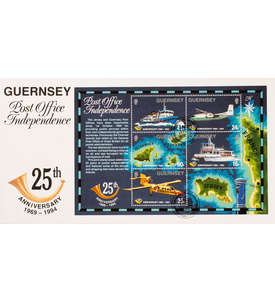 Guernsey Block 13 FDC Ersttagsbrief  Schiffe / Flugzeuge