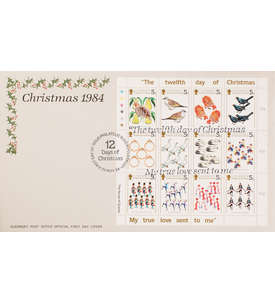 Guernsey Nr. 298-309 FDC Ersttagsbrief ZD-Bogen Weihnachten