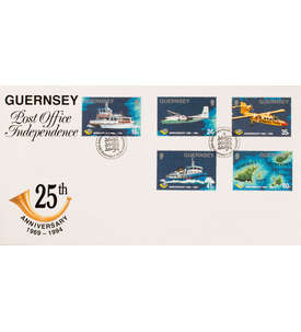 Guernsey Nr. 645-649 FDC Ersttagsbrief Schiffe/Flugzeuge