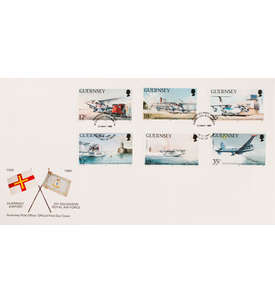 Guernsey Nr. 453-458 FDC Ersttagsbrief Flugzeuge