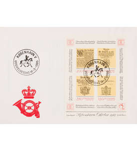 Dnemark Block 4 Ersttagsbrief Briefmarkenausstellung HAFNIA 1987